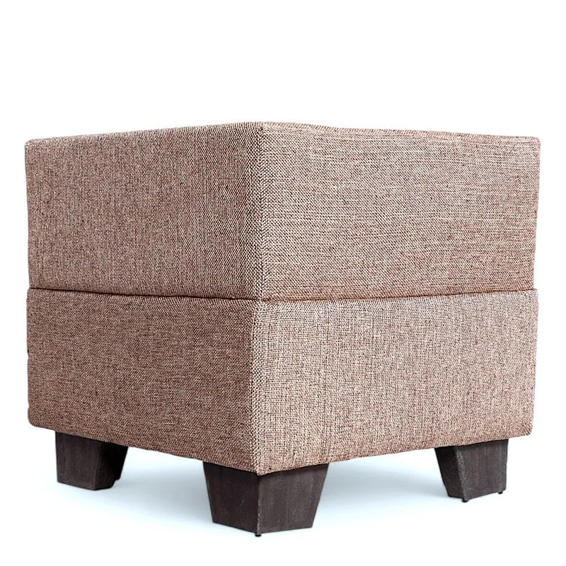 Krixon Pine Wood Pouffe - Beige media 3