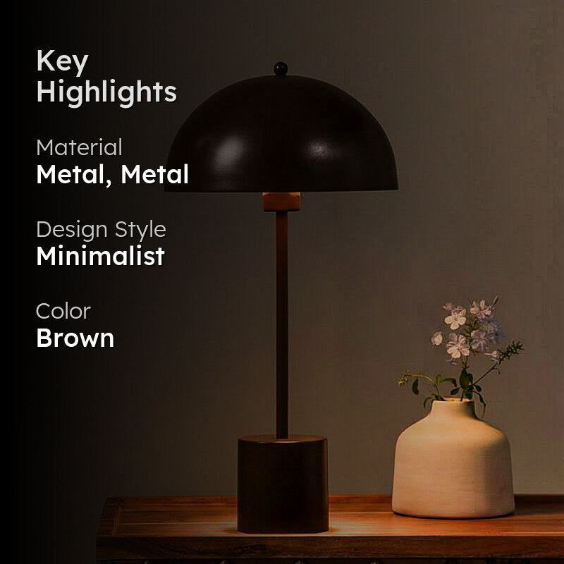 Fig Living Pagen Metal Table Lamp - Brown media 2