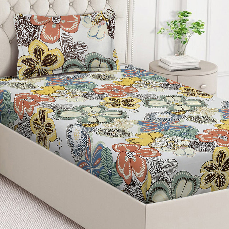Botanink Floral Bedsheet - 130 GSM media 4