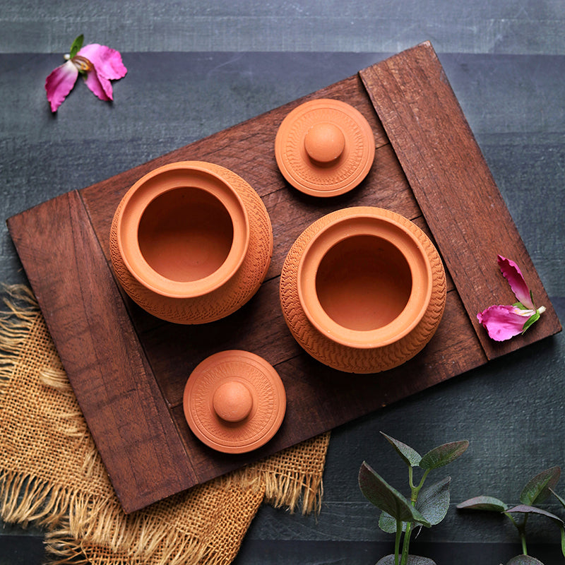 Clay Keep Terracotta Jar (420 mL Each) - Set Of Two image 5