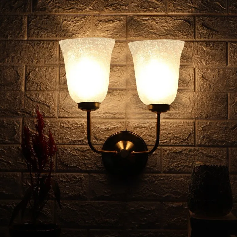 Crystal Bloom Twin Arm Glass Wall Lamp media 6