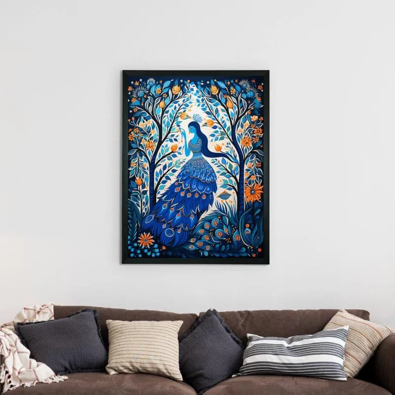 Divine Lady Peacock Canvas Wall Art media 1