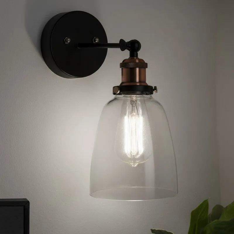 Bell Glass & Metal Wall Lamp media 1