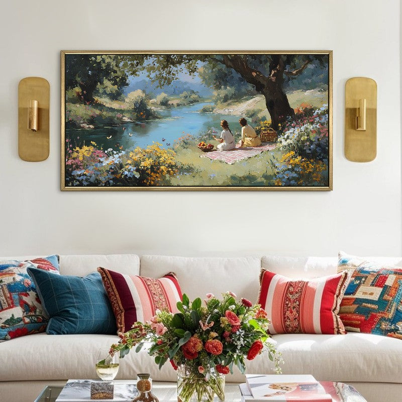 Fields of Ease Canvas Wall Painting With Frame
