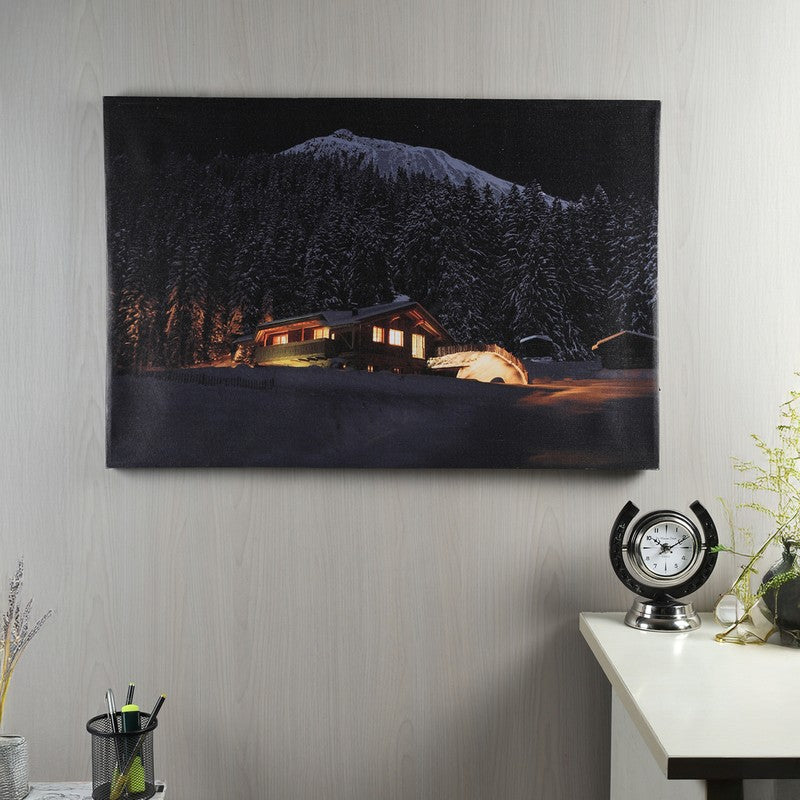 Peaceful Snowfall LED Wall Art