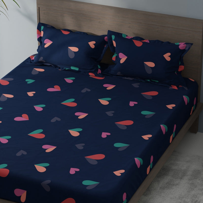 Little Heart Single Microfiber Bedsheet - 120 GSM media 5