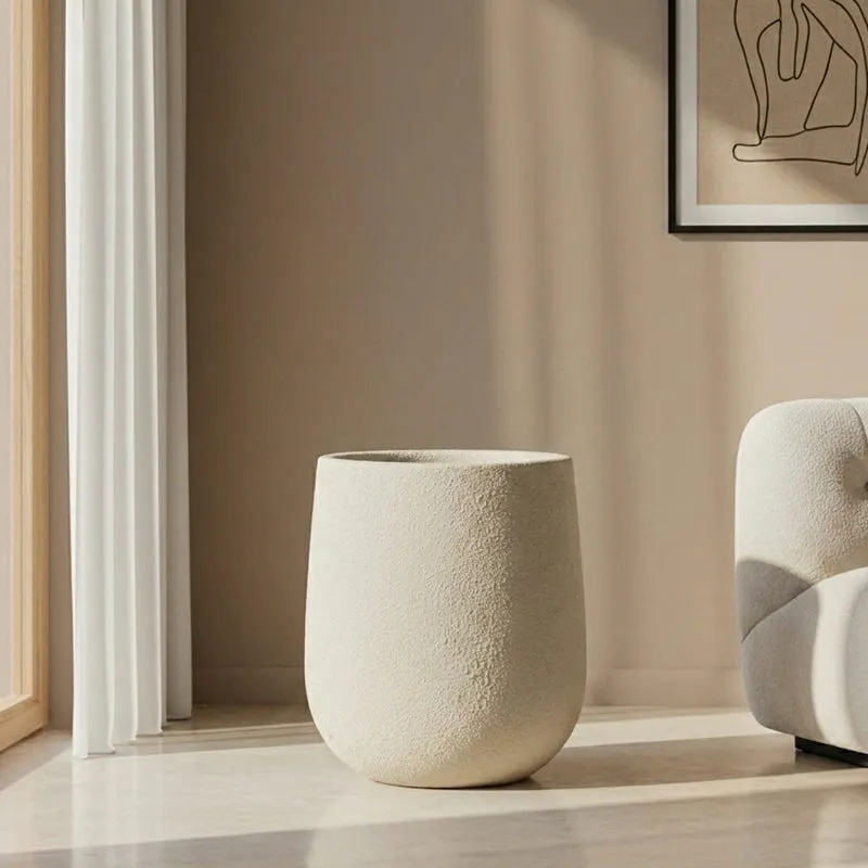 Olivra Floor Planter - White - 3