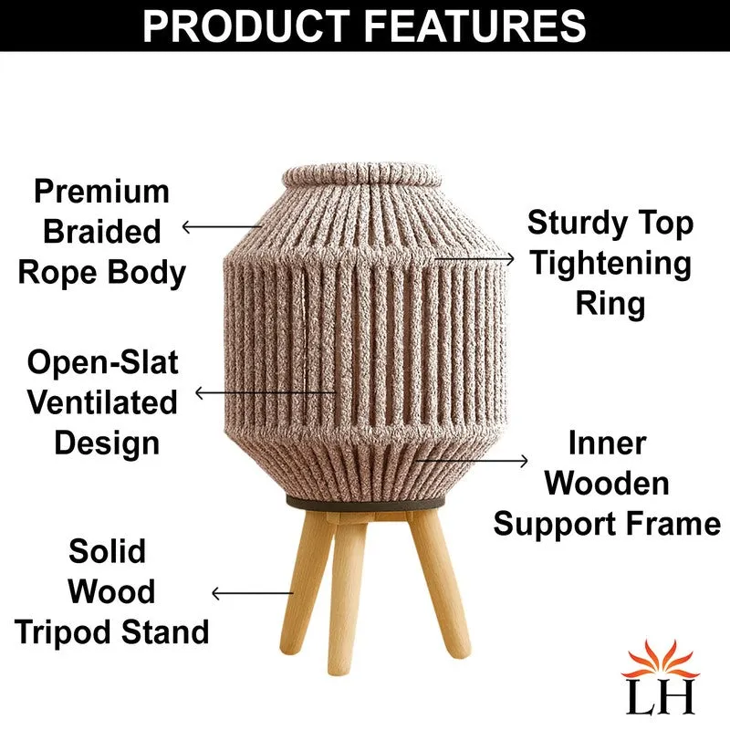 LuminaCord Bamboo Tea Light Candle Holder media 6