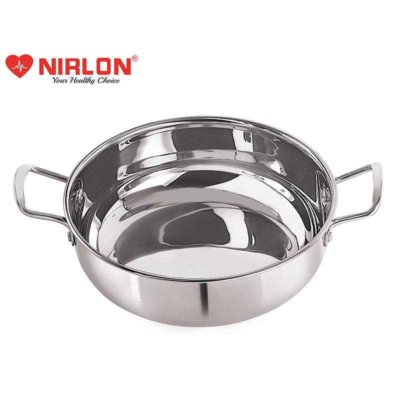 Nirlon Steel Kadhai - 1100 mL/7 Inches media 4