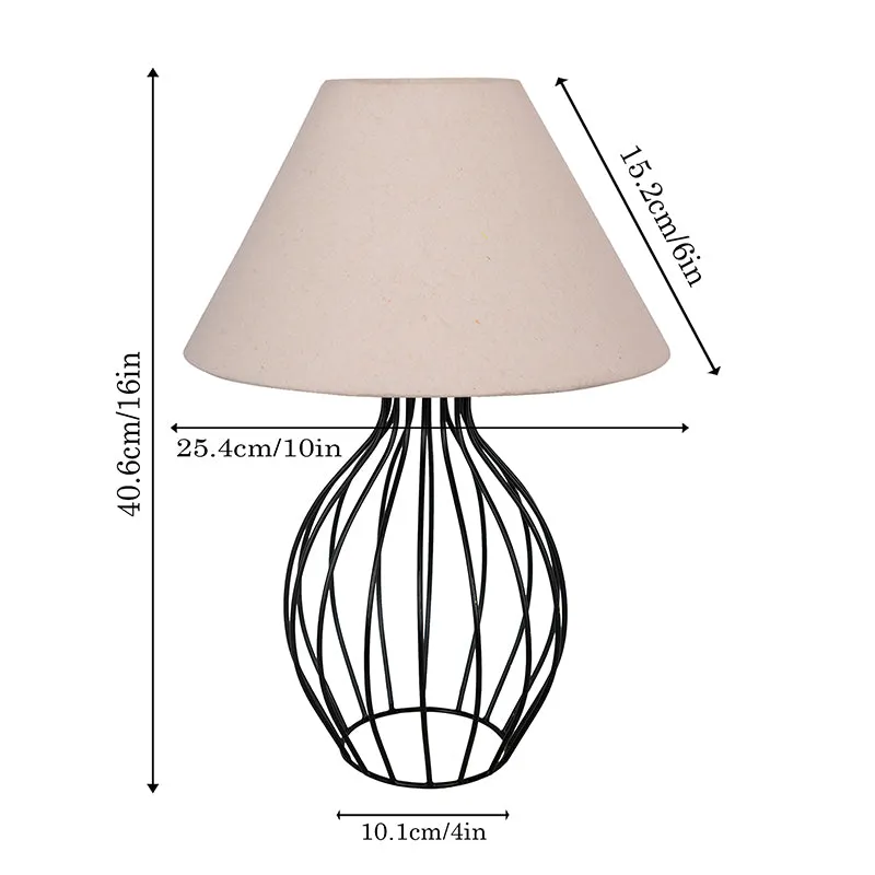 Spire Metal Table Lamp - Beige,Black media 5