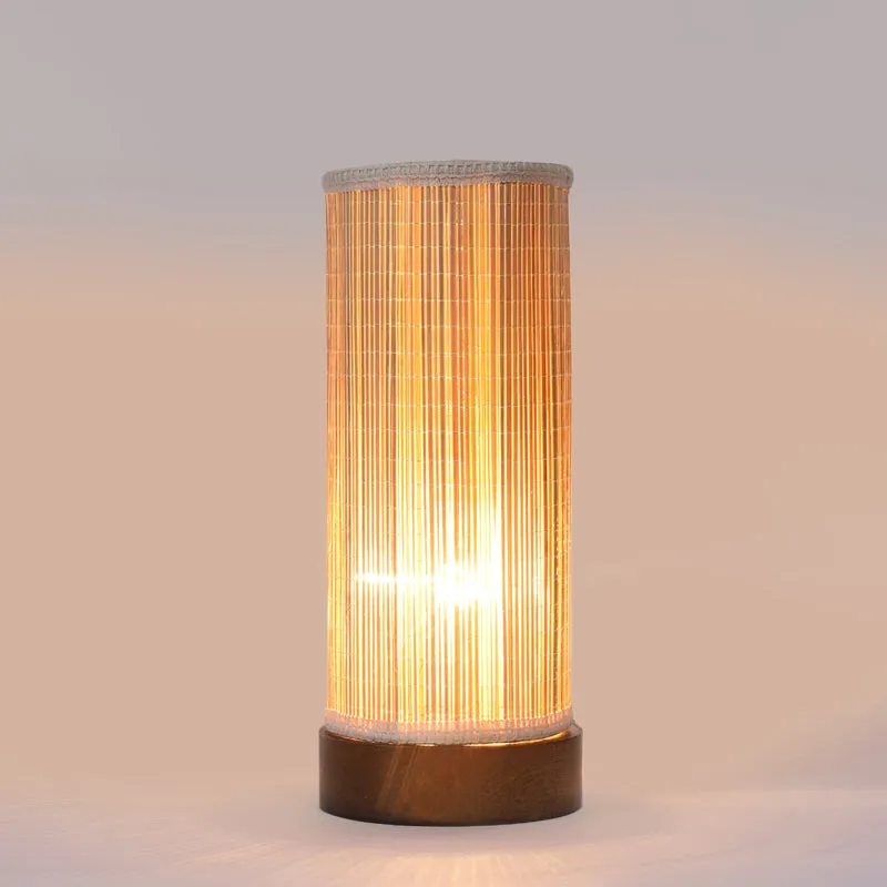 Cylindra Bamboo Table Lamp - Brown media 4