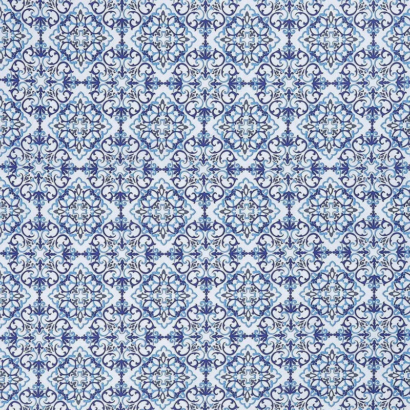 Monte Carlo Petal Aura Cotton Bedsheet (Blue,White) - 104 TC media 7