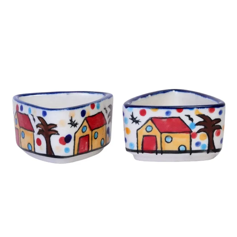 Bowlva Ceramic Dip Bowls (Multicolor ,50 mL Each) - Set Of Two media 4
