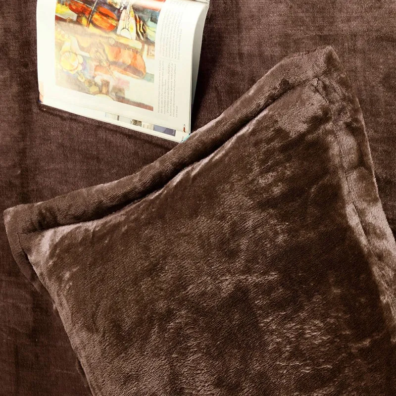 Casselle Velvet Velvet Bedsheet (Brown) - 300 GSM media 8