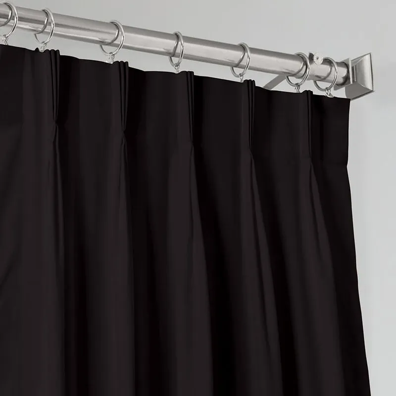 Noir Triple Pinch Pleat Blackout Curtain - Black media 4