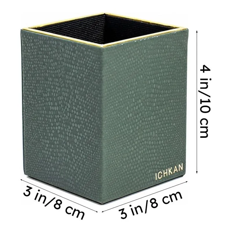 Tisquo Faux Leather Pen Stand - Olive Green media 9