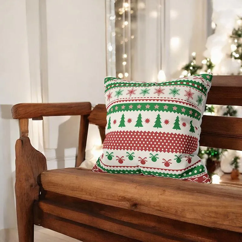 Yuletide Knits Velvet Christmas Cushion Cover media 1