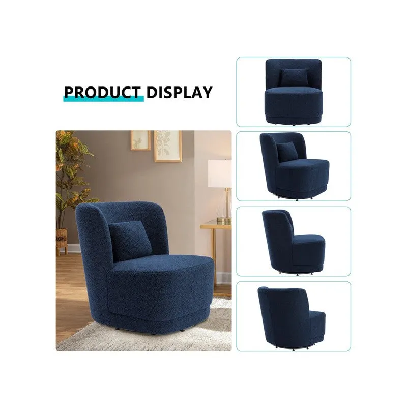 Urbano Neem Wood Accent Chair - Blue media 5