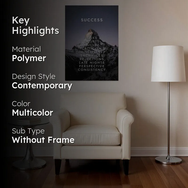Mountain of Success Wall Poster - Black media 2