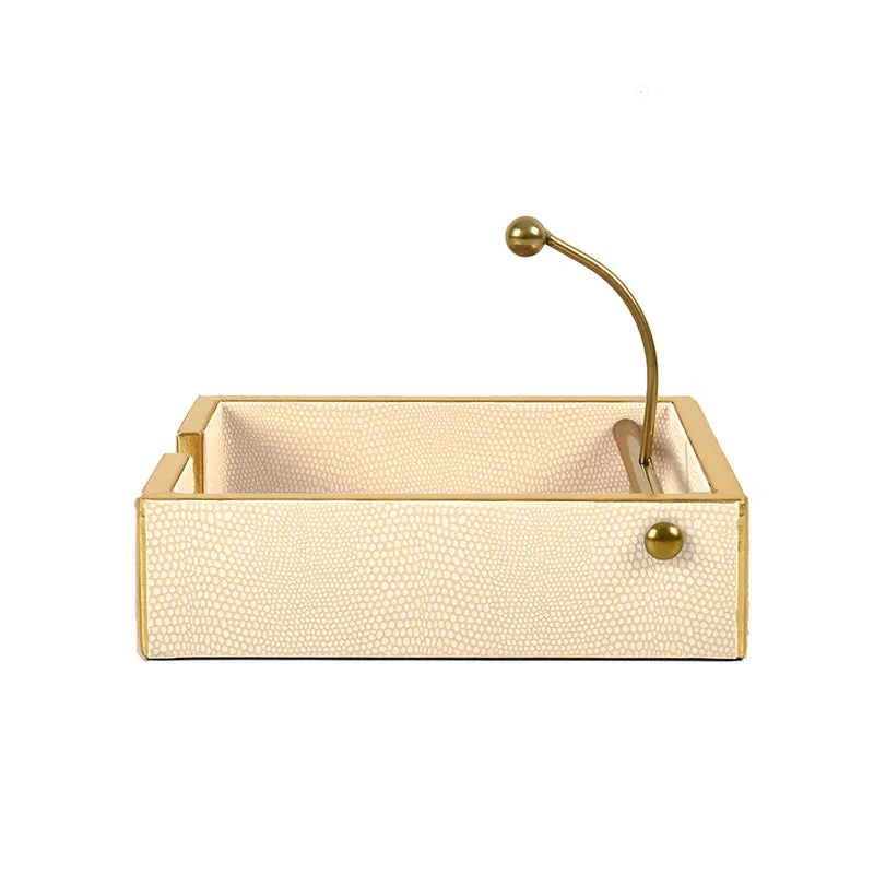 Tisquo Faux Leather Tissue Holder - Ivory media 5