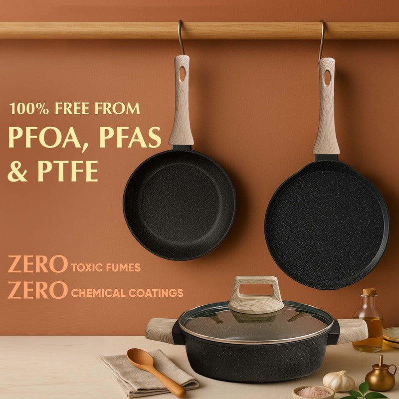 Solara Brewo Black Ceramic Cookware Set media 6