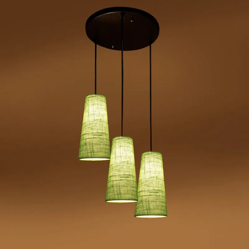 Nordic Neutral Triple Metal Ceiling Lamp - Green media 6