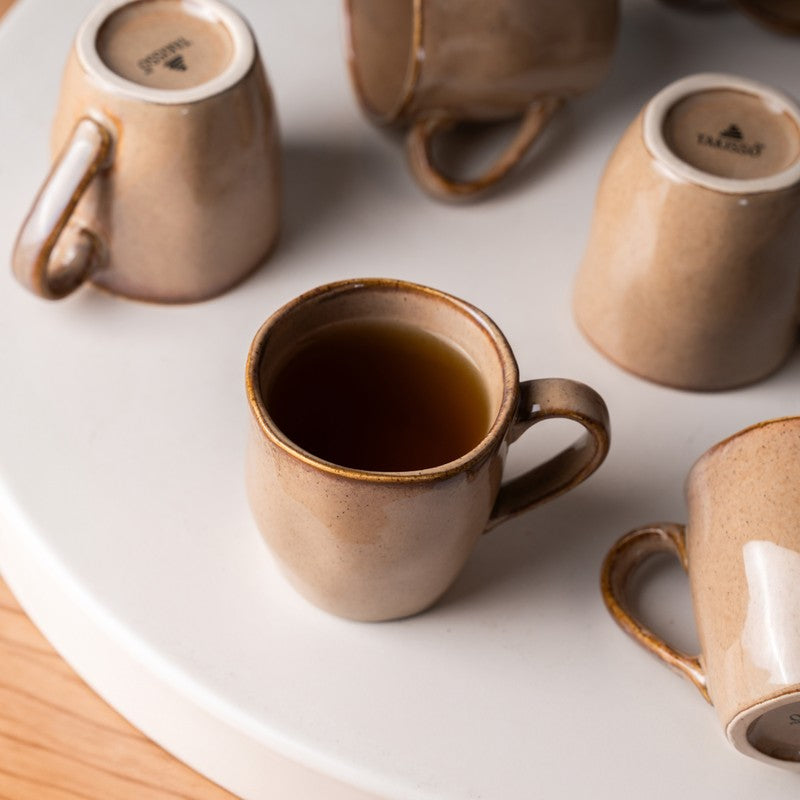 Elowen Porcelain Tea Cup (180 mL Each,Coffee) - Set Of Six media 3