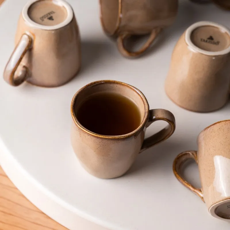 Elowen Porcelain Tea Cup (180 mL Each,Coffee) - Set Of Six media 3