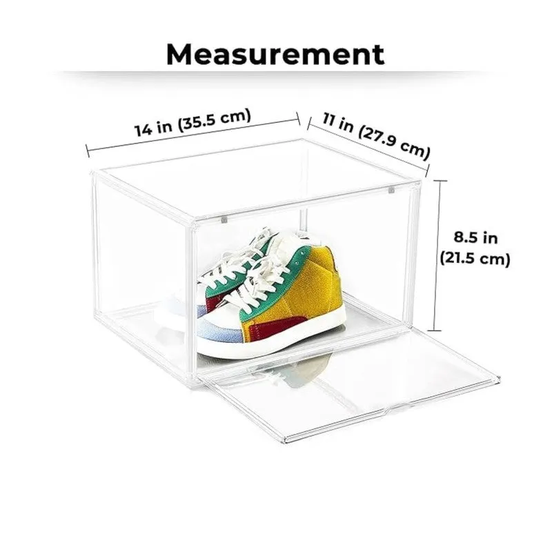 Transparent Stackable Shoe Box Organizer - Set Of Six media 11
