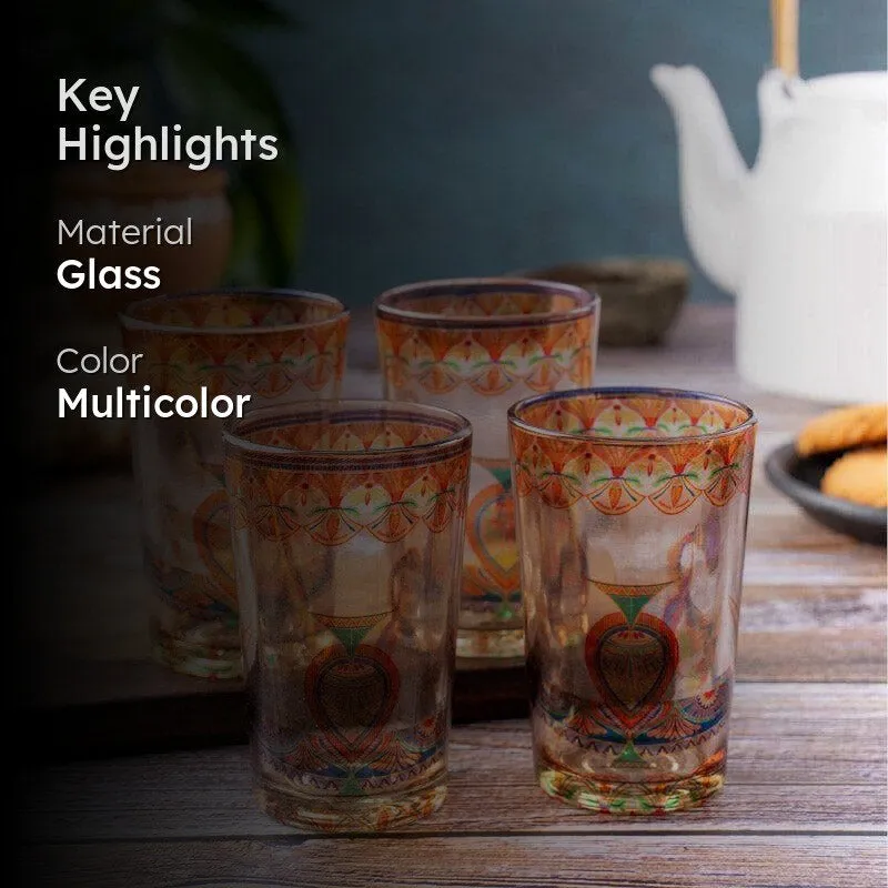Ethnic parade Chai Glass - Set Of Four media 2