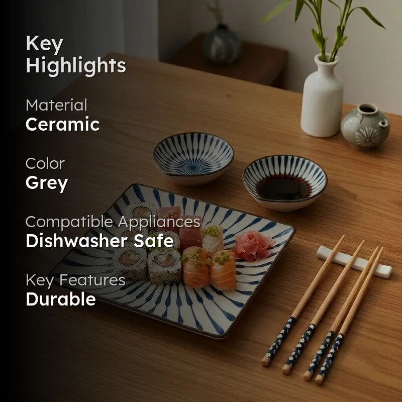 Table Charm Ceramic Dinner Set (70 mL Each) - 7 Piece Set media 2