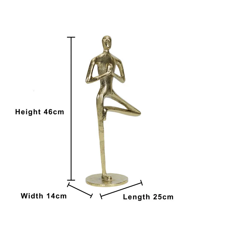 Yoga Asana Golden Showpiece media 7