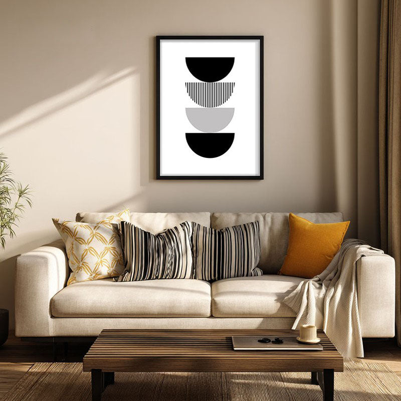 Carbon Echo Framed Canvas Wall Painting