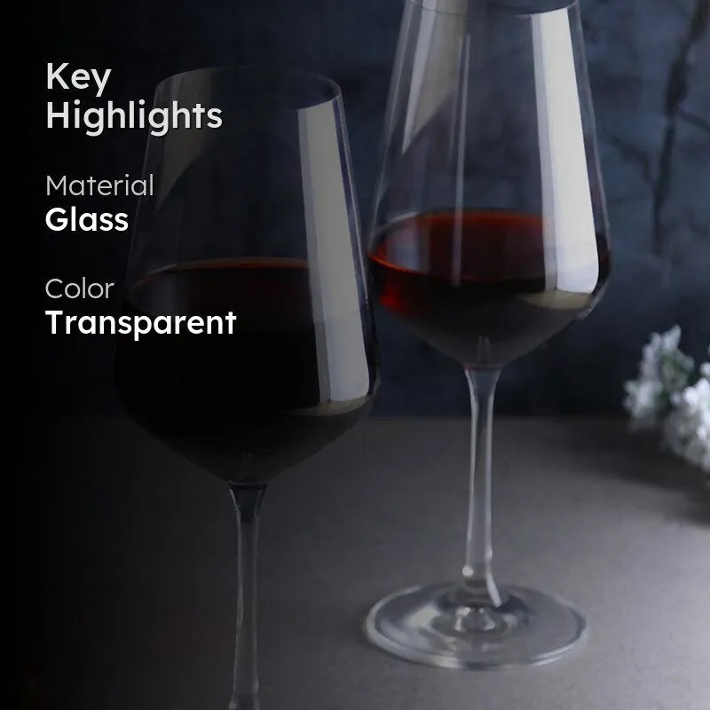 Nappa Bohemia Crystal Red Wine Glasses (450 ml) - Set of Six media 2