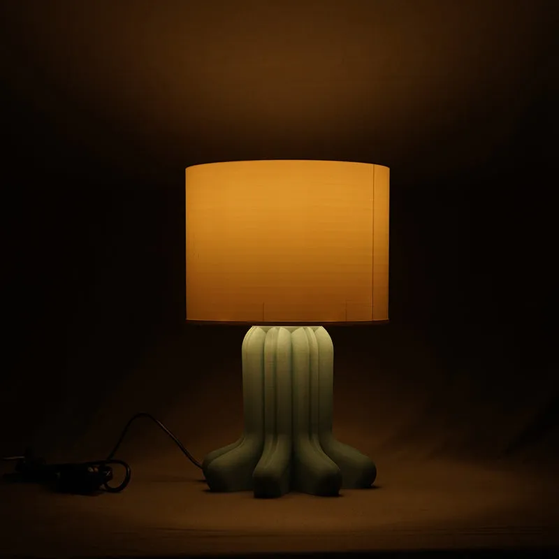 Eco Flare 3D Printed Table Lamp - White,Blue media 3