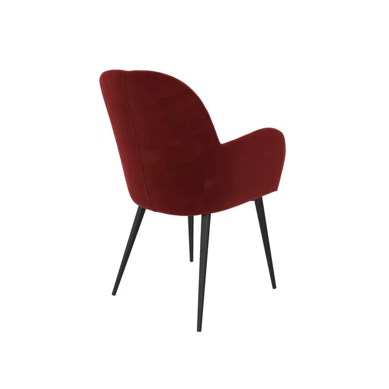 Velmora Metal Accent Chair - Red media 4