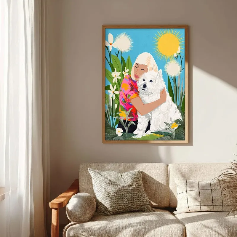 Bloomelle Canvas Wall Painting With Brown Frame media 7