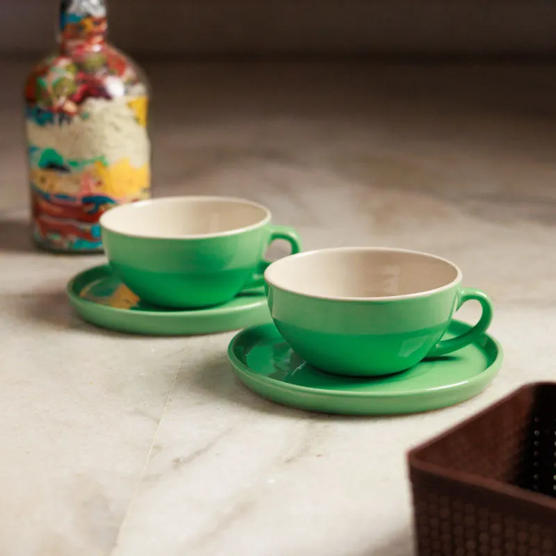 Blush & Brew Cup & Saucer (Mint/320 mL) - Four Piece Set media 5
