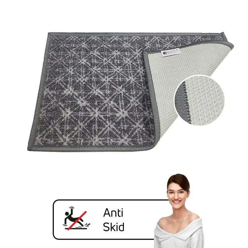 Aster Abstract Nylon Door Mats - Black,Grey media 7
