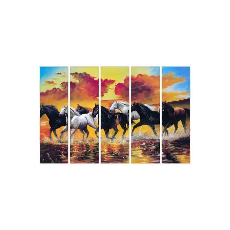 Horse Herd Wall Art - Five Piece Set media 5