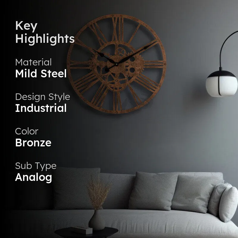 Strike Silent Wall Clock - Bronze media 2