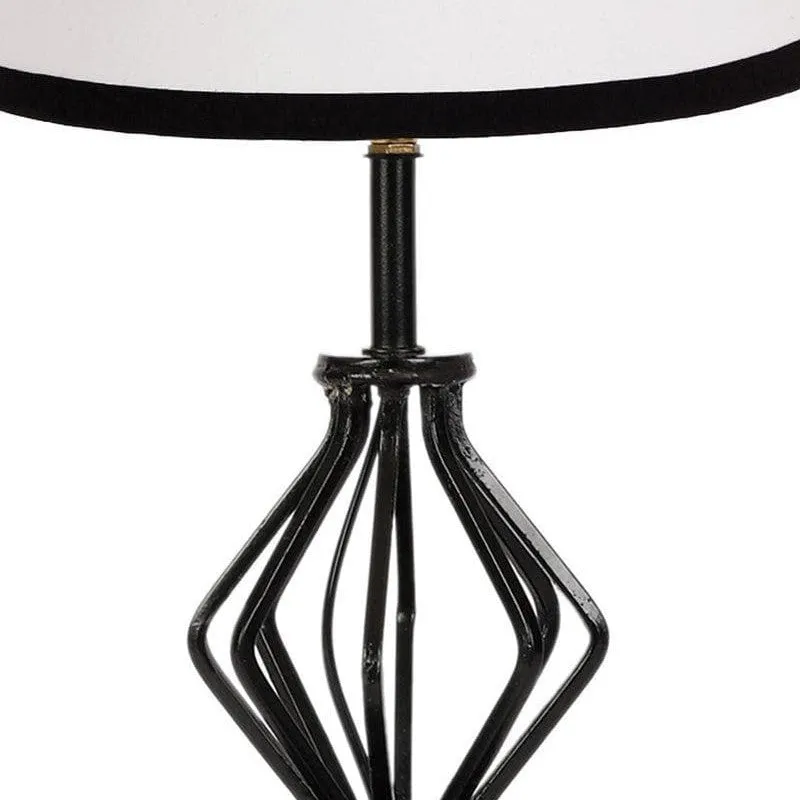 Firefly Metal Fabric Table Lamp - White,Black media 6