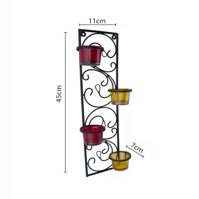 Twisted Luminaire Candle Holder (Red & Yellow) - Set Of Two media 4