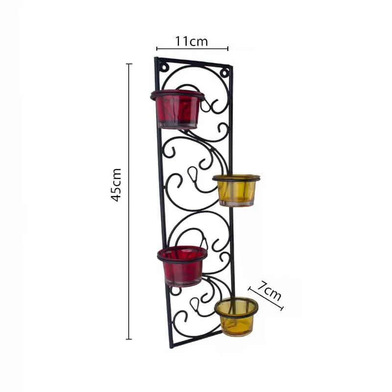 Twisted Luminaire Candle Holder (Red & Yellow) - Set Of Two media 4