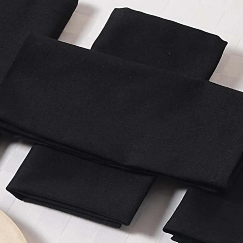Swayam Essentially Black Table Napkin - Set Of Six media 3