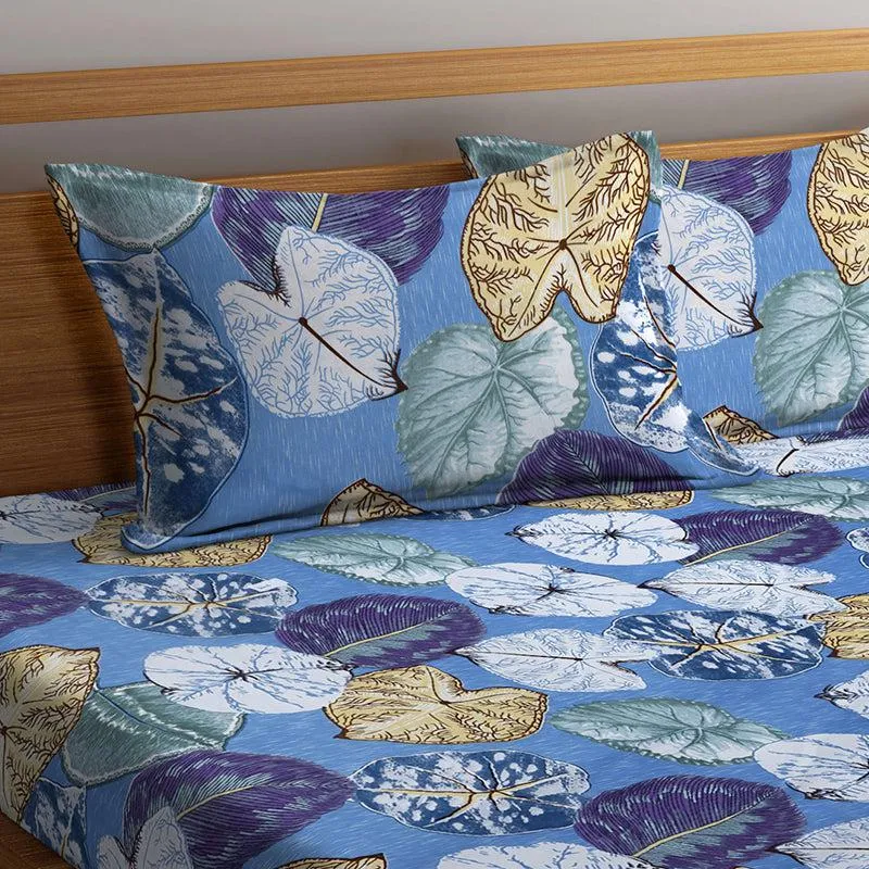 Cecile Floral Cotton Blend Bedsheet - 150 GSM media 6