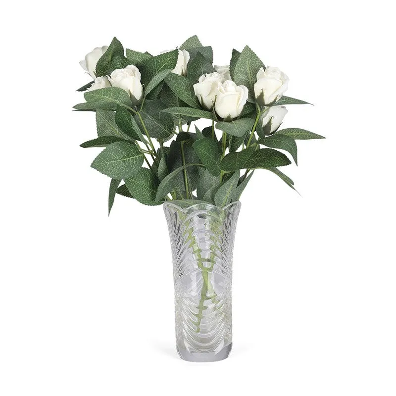 Artificial White Rose Sticks - Set Of Two media 4