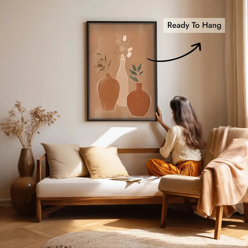 Modern Botanica Canvas Wall Painting With Black Frame media 7