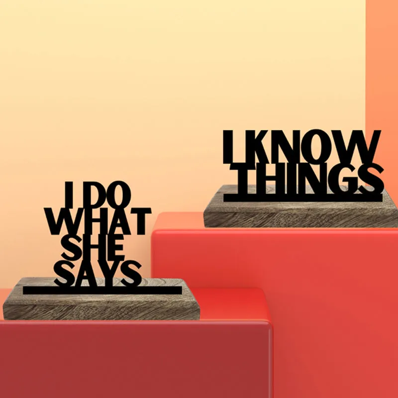I know Things Typography Showpiece - Set Of Two media 3