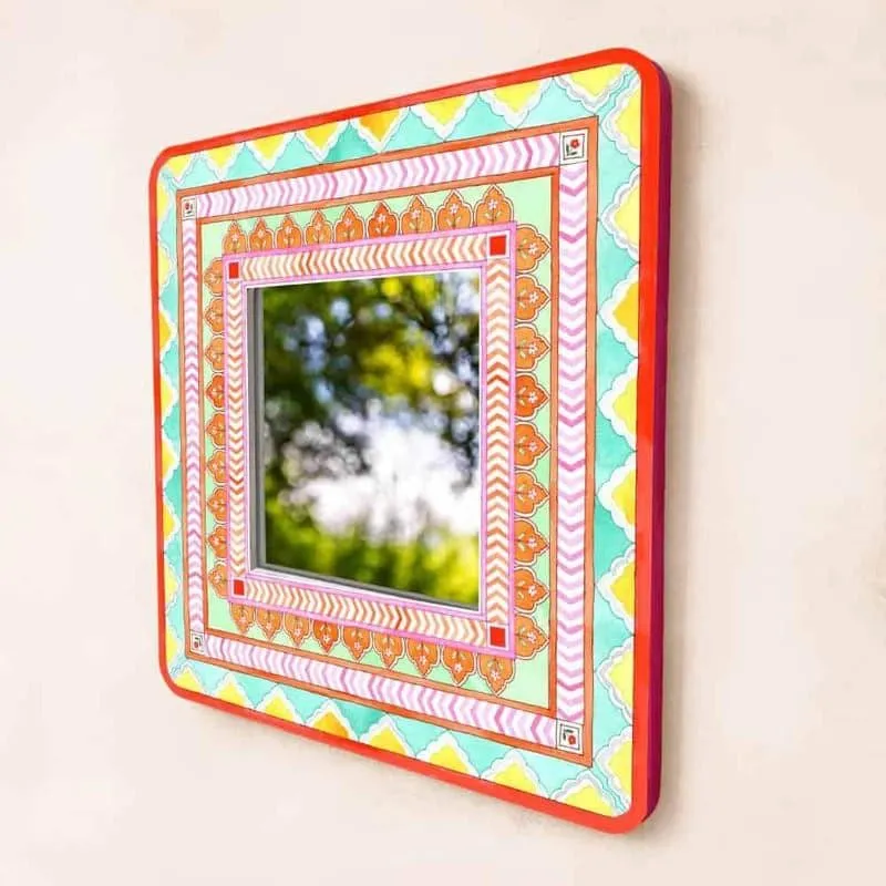 Ethnic Trove Designer Handpainted Mirror media 4